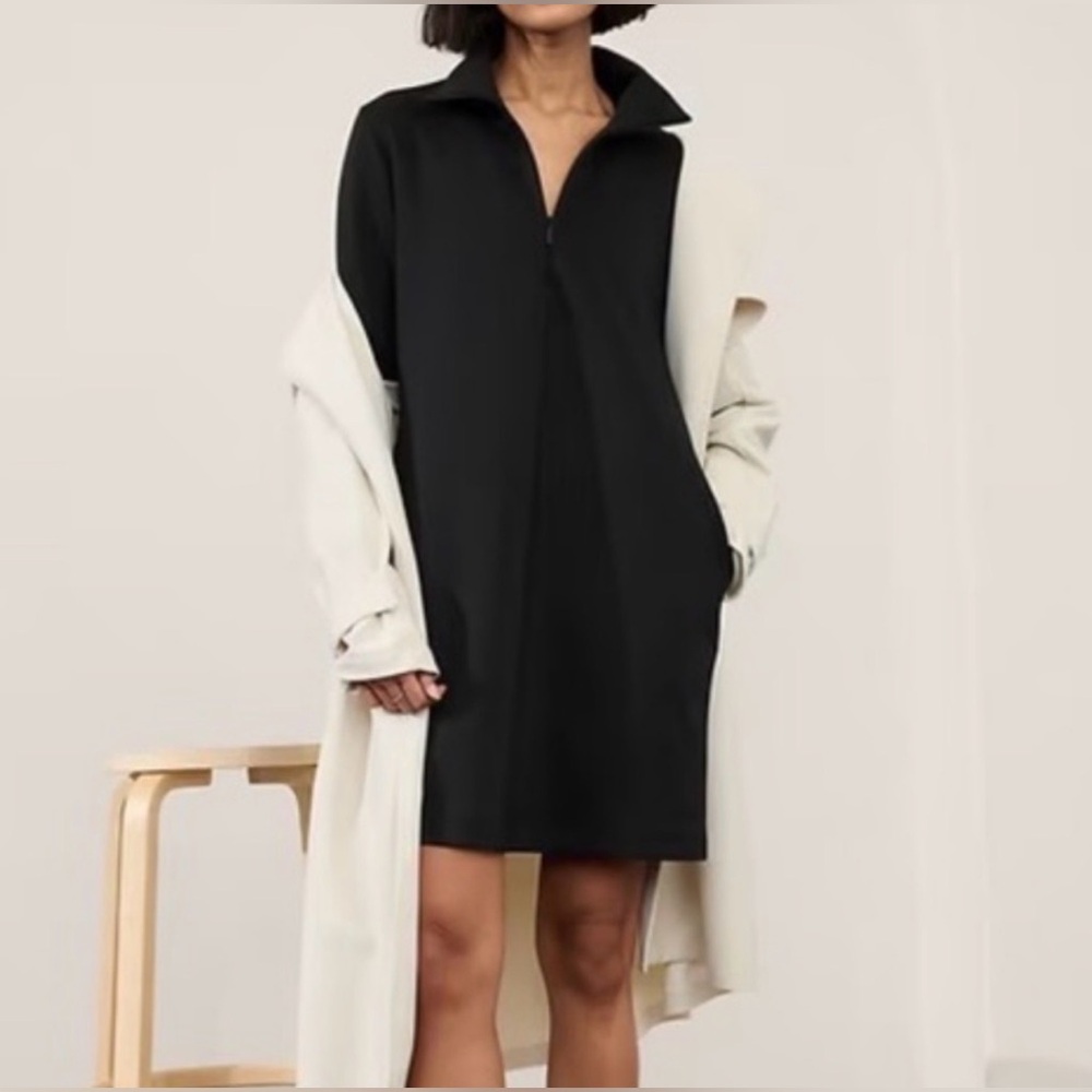 ✨NEW✨ Athleta Allure 1/4 Zip Dress Activewear Athleisure Sweatshirt Mock Neck